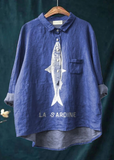 Federica | Elegant Printed Linen Shirt